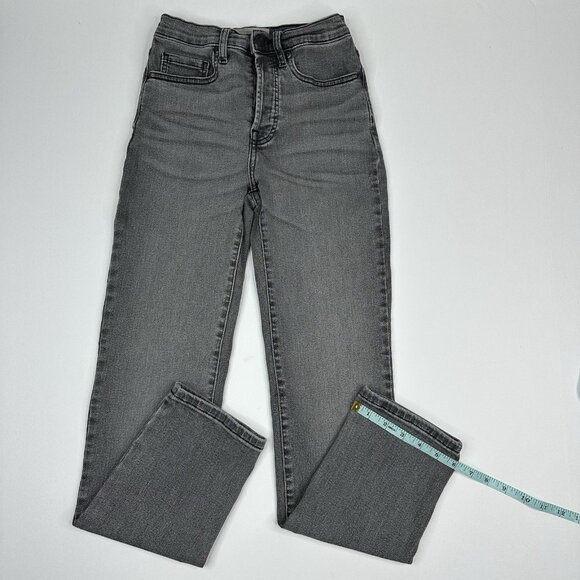 Everlane Women’s Black High-Rise Slim‎ Straight Minimalist Jean W23-25/L27.6 - Picture 10 of 11